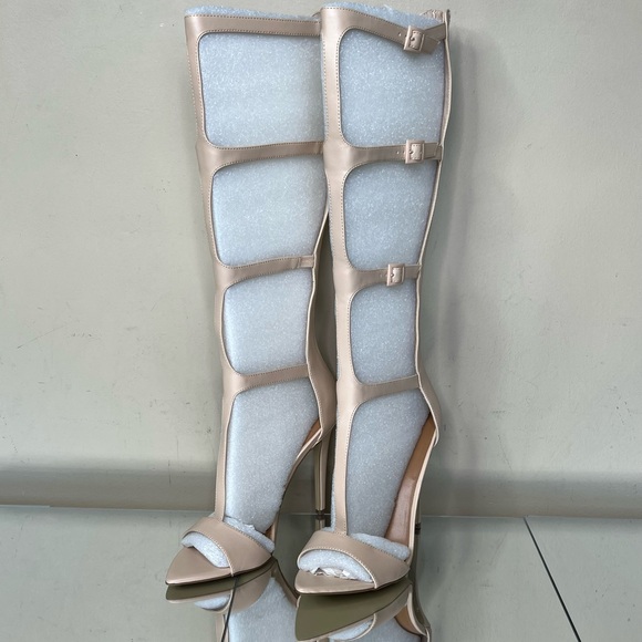 Nasty Gal Shoes - Nasty Gal Nude Gladiator Heel Sandals